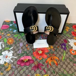 Authentic Gucci Marmont GG thong Sandal